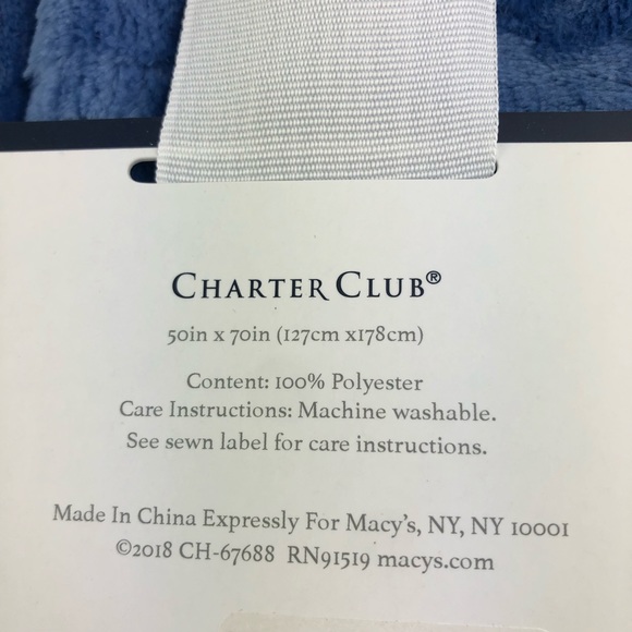 NEW Charter Club Cozy Plush Throw - Picture 4 of 4